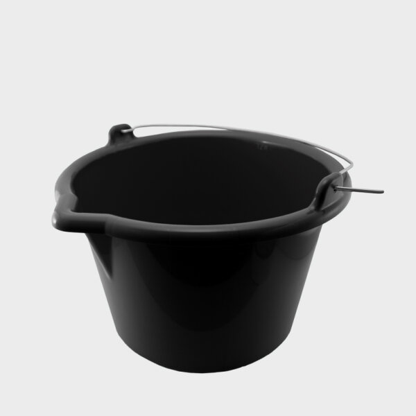 фото Decor Ведро пластмассовое серии "Black White", усиленное, морозостойкое (ведро для красок и сухих смесей 12л)