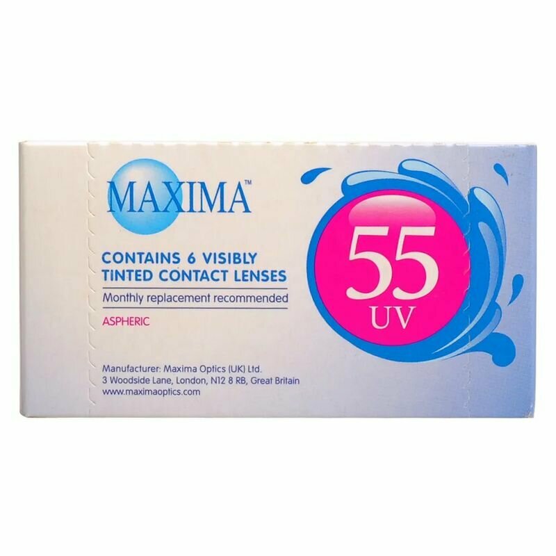 Линзы контактные MAXIMA (Максима) 55 UV Aspheric мягкие (-2.50/8.6/14.2) 6 шт. CooperVision Manufakturing GB - фото №11