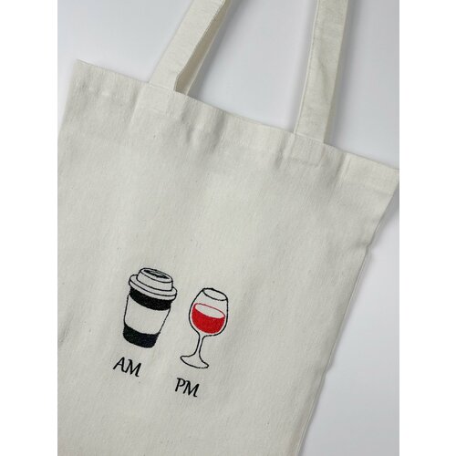 Сумка шоппер , бежевый, черный