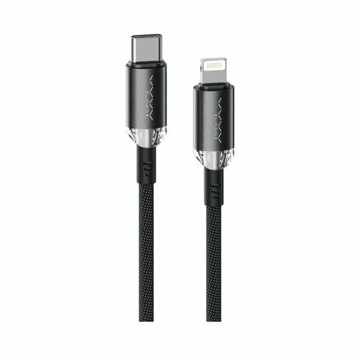 Кабель Vyvylabs Crystal Series Fast Charging Data Cable Type-C to Lightning 30W 1m VCSCL02 Black кабель vyvylabs hardcore series fast charging cable type c to type c 100w pd 100w black