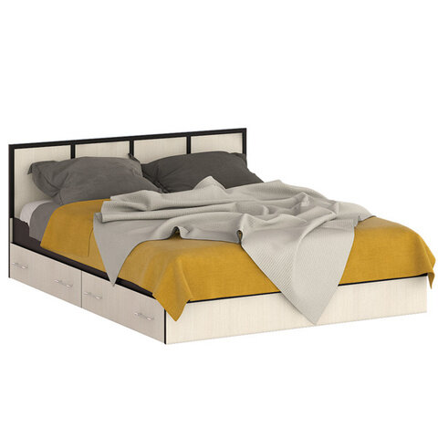 Кровать Сакура с ящиками 1600, цвет венге/дуб лоредо