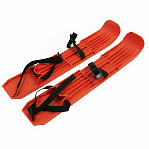 Лыжи пластиковые с креплением (универсальное / красный / ML01-RED)