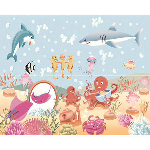 Керамическая плитка Europa Ceramica Vintage Oceano из 2-х штук Панно 40x50 (цена за штуку)