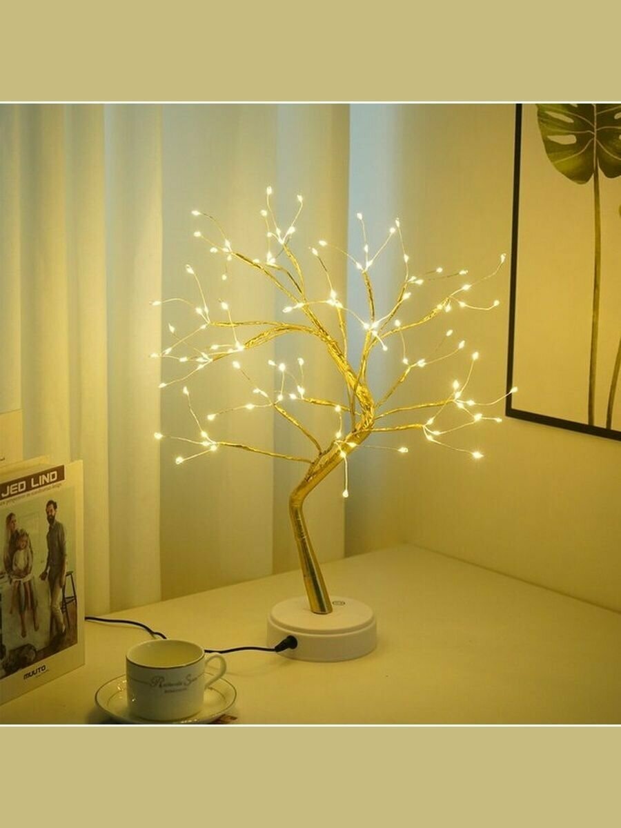 Светодиодный настольный светильник / светящееся дерево, украшение для спальни