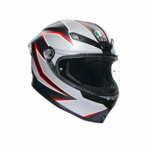 Мотошлем интеграл AGV K6 S E2206 MPLK Flash Matt Black/Grey/Red, XL