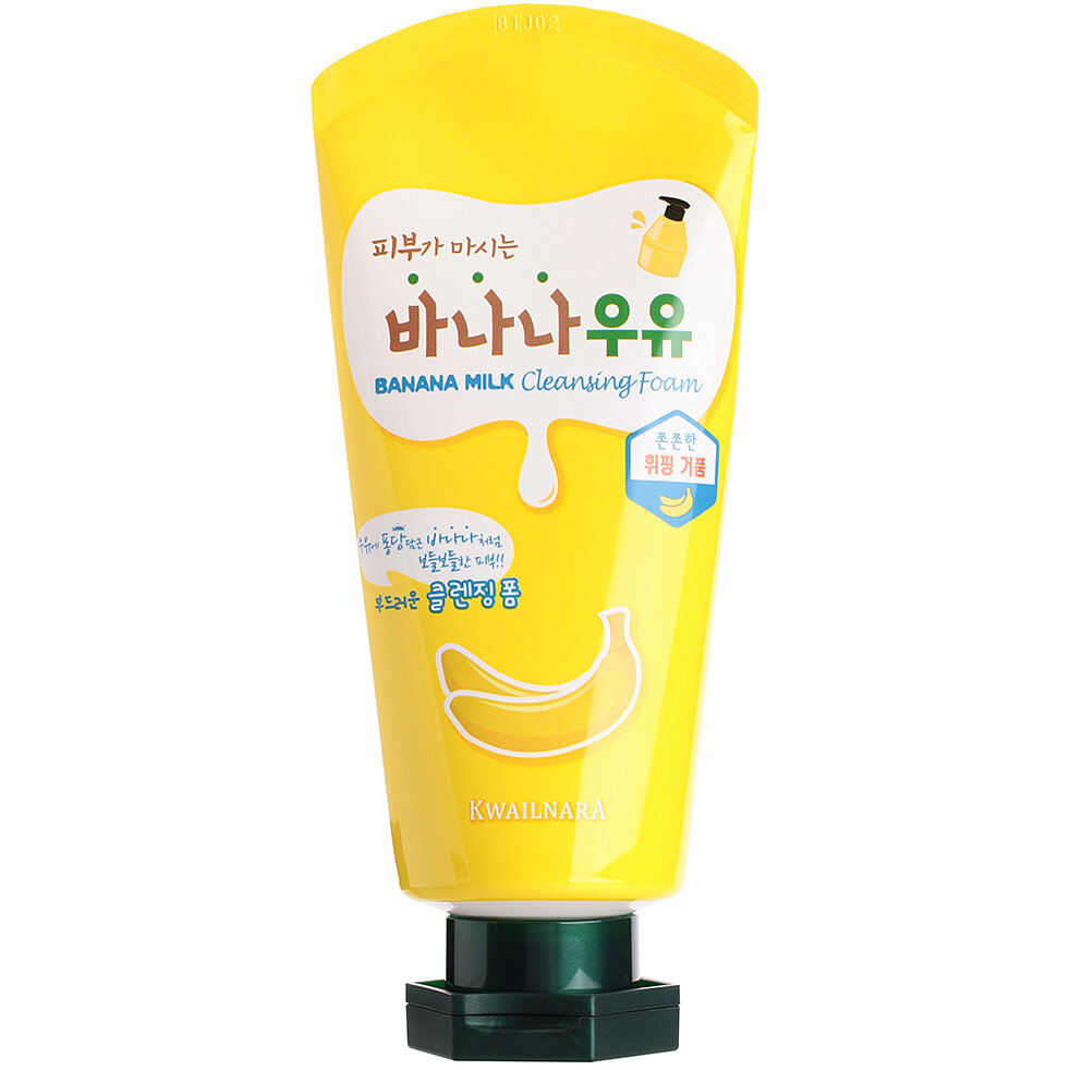 Пенка для умывания Welcos Kwailnara Banana Milk Cleansing Foam - фото №7