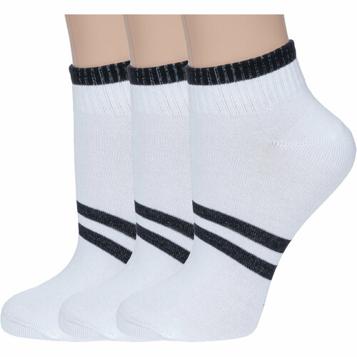 фото Носки rusocks, 3 пары, размер 23-25, белый