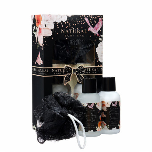 SUI Подарочный набор Natural Body Spa гель для душа 100 мл лосьон 100 мл мочалка 1001₽