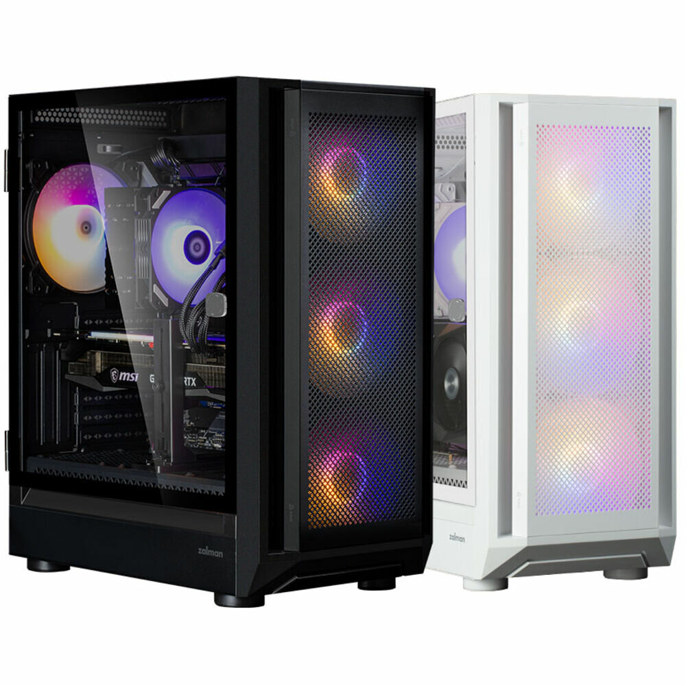 Корпус eATX Zalman BLACK, без БП, боковая панель из закаленного стекла, USB 2.0, USB 3.0, USB Type-C, аудио - фото №7