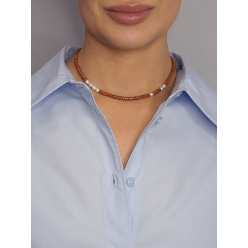 Чокер by mar SOL, авантюрин, длина 38 см, коричневый