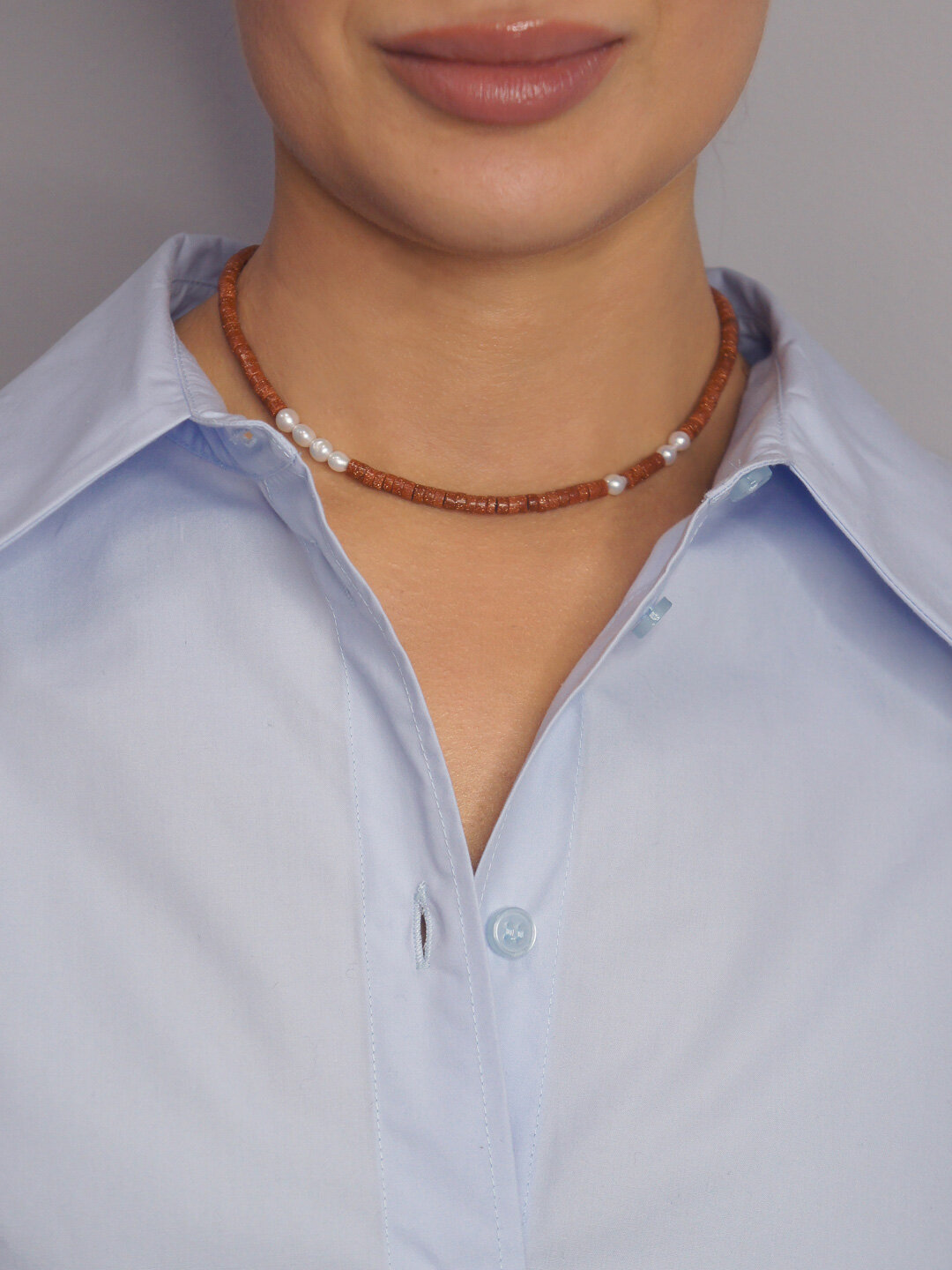 Чокер, авантюрин