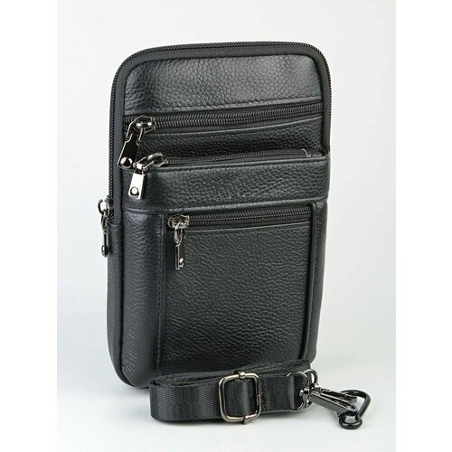 фото Сумка барсетка lotoc r1zenbag, фактура зернистая, черный
