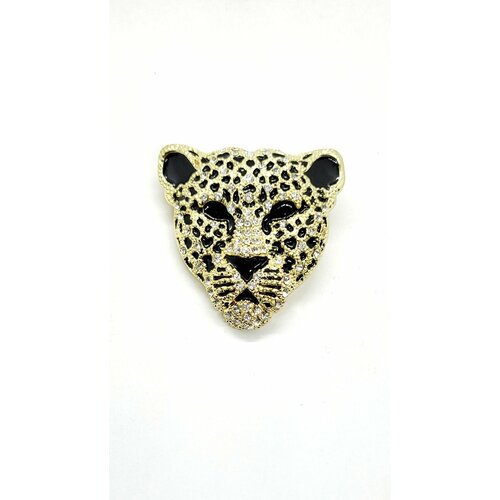 Брошь ( Verba ), кристалл, золотистый