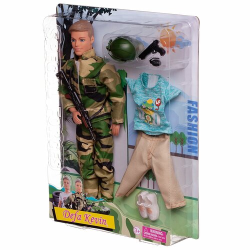 Кукла Defa Kevin На военной службе и дома, в наборе с игровыми предметами, - Defa Luky [8412d]