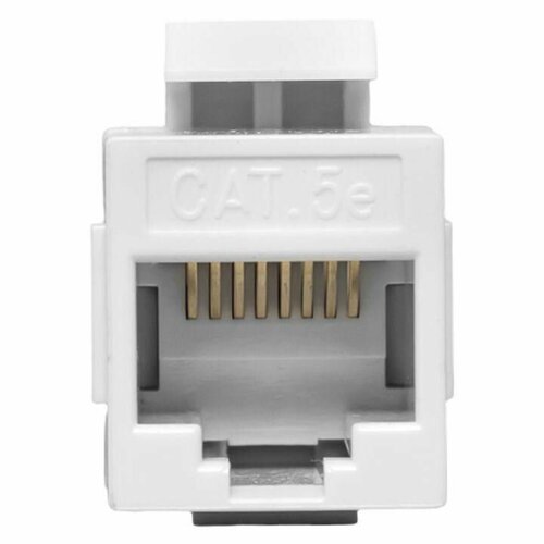 Адаптер проходной Keystone RJ45-RJ45 кат5E неэкранир TERACOM бел EKF TRC-INLC-KSTN-5EUTP-WH 126₽