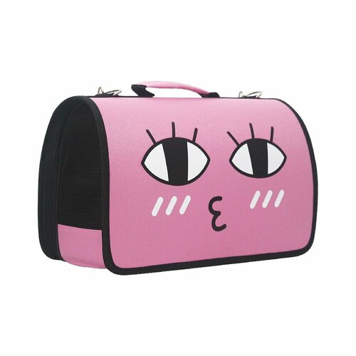 Переноска для животных Keyprods Розовая открытые глаза девочка