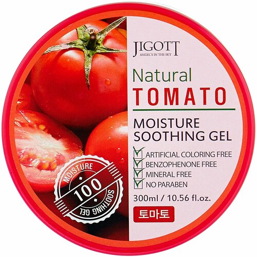 Гель для тела с экстрактом томата Jigott Natural Tomato Moisture Soothing Gel, 300 мл универсальный гель с экстрактом томата tomato moisture soothing gel 300мл