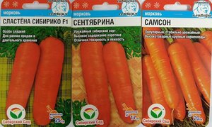 Набор из 3х пачек семян морковки для хранения и потребления от агрофирмы Сибирский Сад