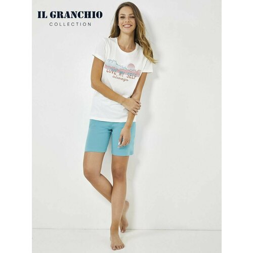 Пижама Il Granchio, размер M, белый, голубой
