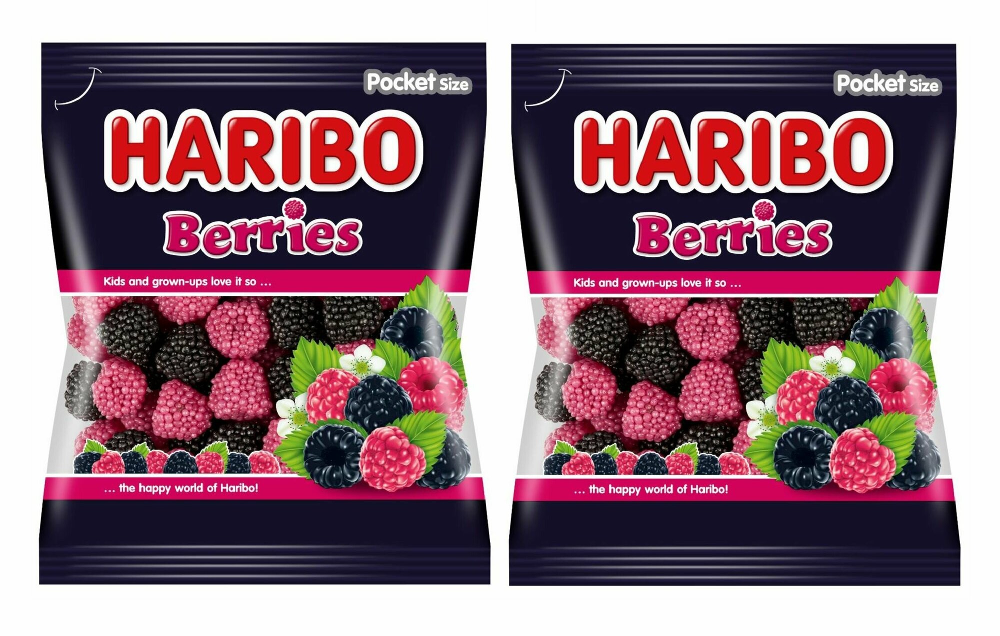 Мармелад жевательный Haribo Berries / Харибо со вкусом малины и ежевики 2 шт по 100 гр. (Испания)