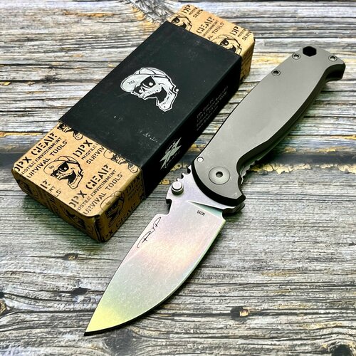 фото Нож складной dpx gear dpxhsf011 hest, m390 blade, titanium handle нет бренда