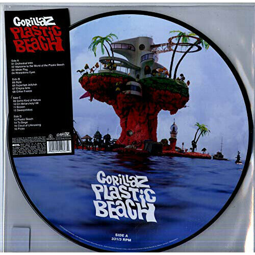 Виниловая пластинка Gorillaz - Plastic Beach (Double picture discs, clear vinyl sleeve). 2 LP beach backdrop summer see cloud baby children portrait backdrops white cloud blue sky background beach party decor