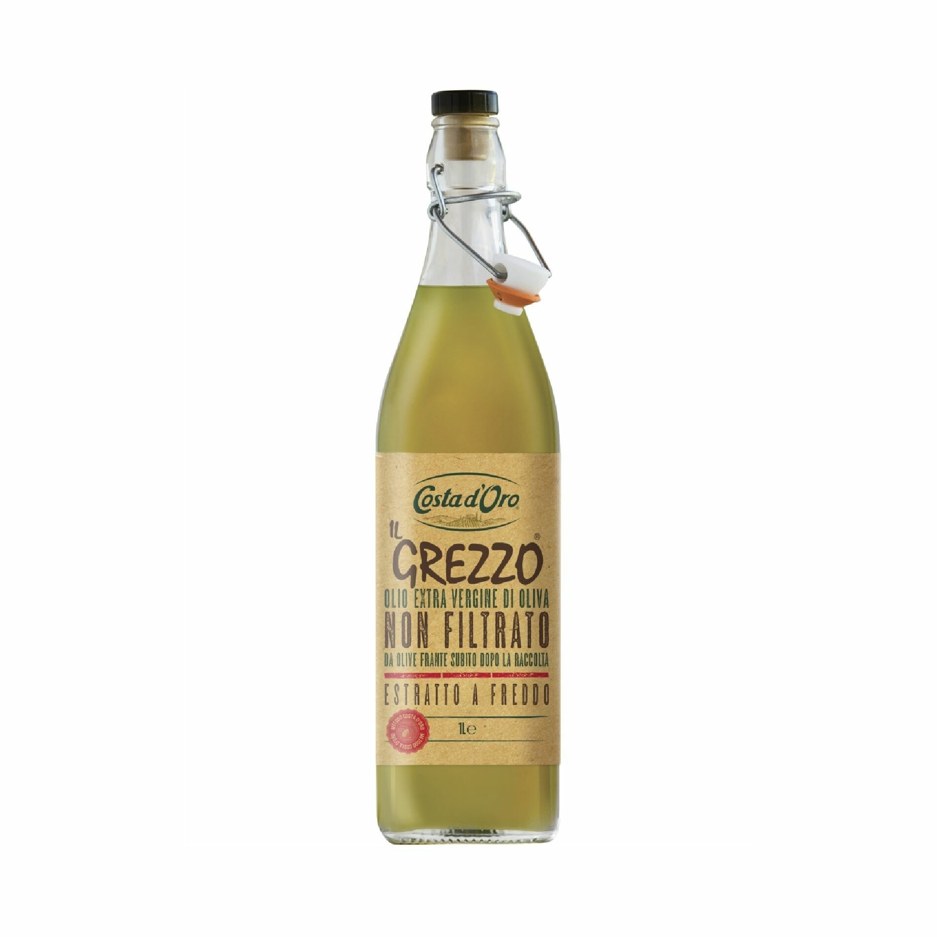 Масло оливковое COSTA D'ORO нерафинированное нефильтрованное высшего качества Экстраверджине Il Grezzo 0,5 л