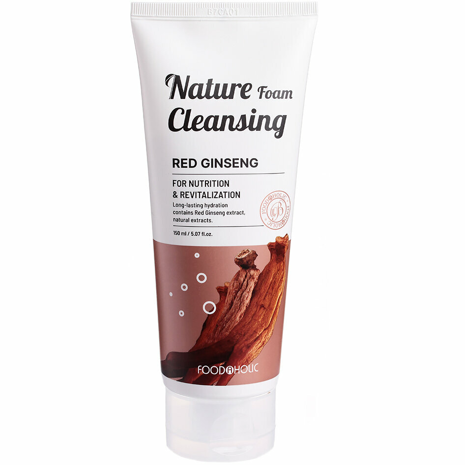 Пенка для умывания с экстрактом красного женьшеня FoodaHolic Nature Foam Cleansing Red Ginseng, 150 мл