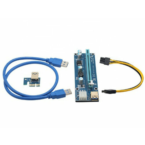 Райзер 009s для майнинга видеокарт 6PIN PCI-E USB3.0 usb райзер универсальный molex 6pin sata led 5 штук