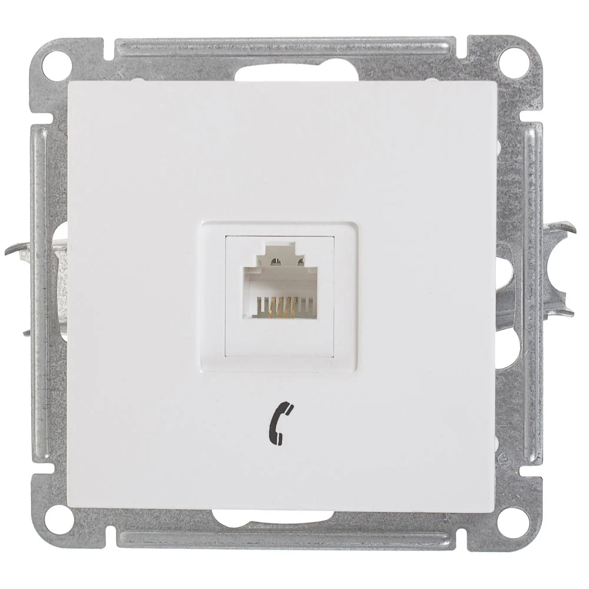Телефонная розетка встраиваемая Systeme Electric W59 RJ11 цвет белый