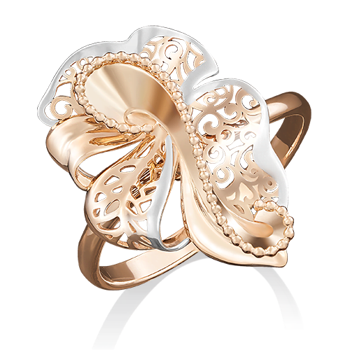 фото Кольцо diamant online, золото, 585 проба, размер 17