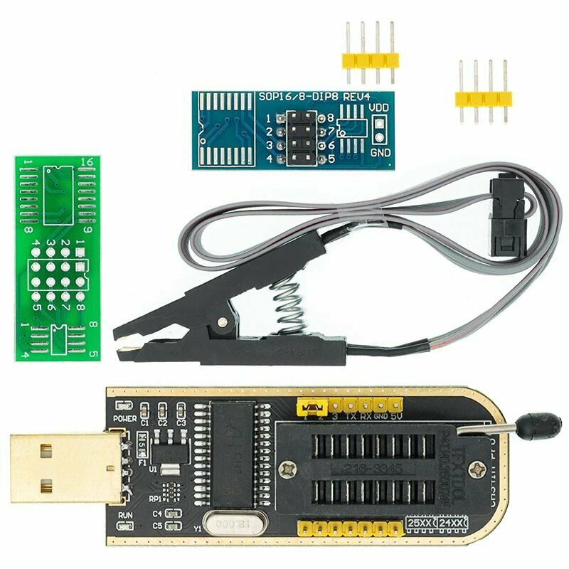 Программатор EEPROM микросхем для BIOS 24 и 25 серии CH341A Pro