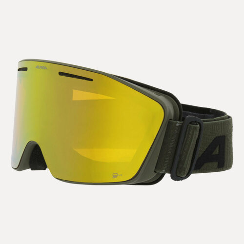 Изображение товара Маска горнолыжная ALPINA Nendaz Q-Lite Olive Matt/Q-Lite Gold S2 (US: M)