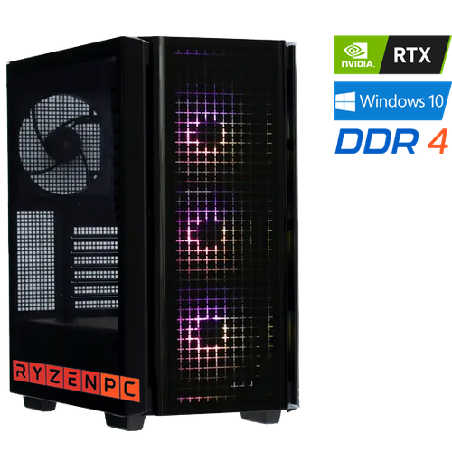 Настольный компьютер RyzenPC GAME 83502446 (AMD Ryzen 5 5600X 3.7 ГГц, AMD B550, 32 DDR4, SSD: 2000 Гб, SSD: 1000 Гб, NVIDIA GeForce RTX 4070 12 Гб, WI-FI, Без привода, 750 Вт, Deepcool CG540, Windows 10 Pro)