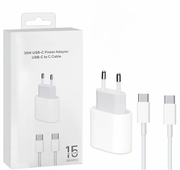 Быстрая зарядка для iPhone 15 / iPhone 15 Plus / iPhone 15 Pro / iPhone 15 Pro Max / iPad / AirPods / Зарядное устройство 35W + кабель Type-C-Type-C