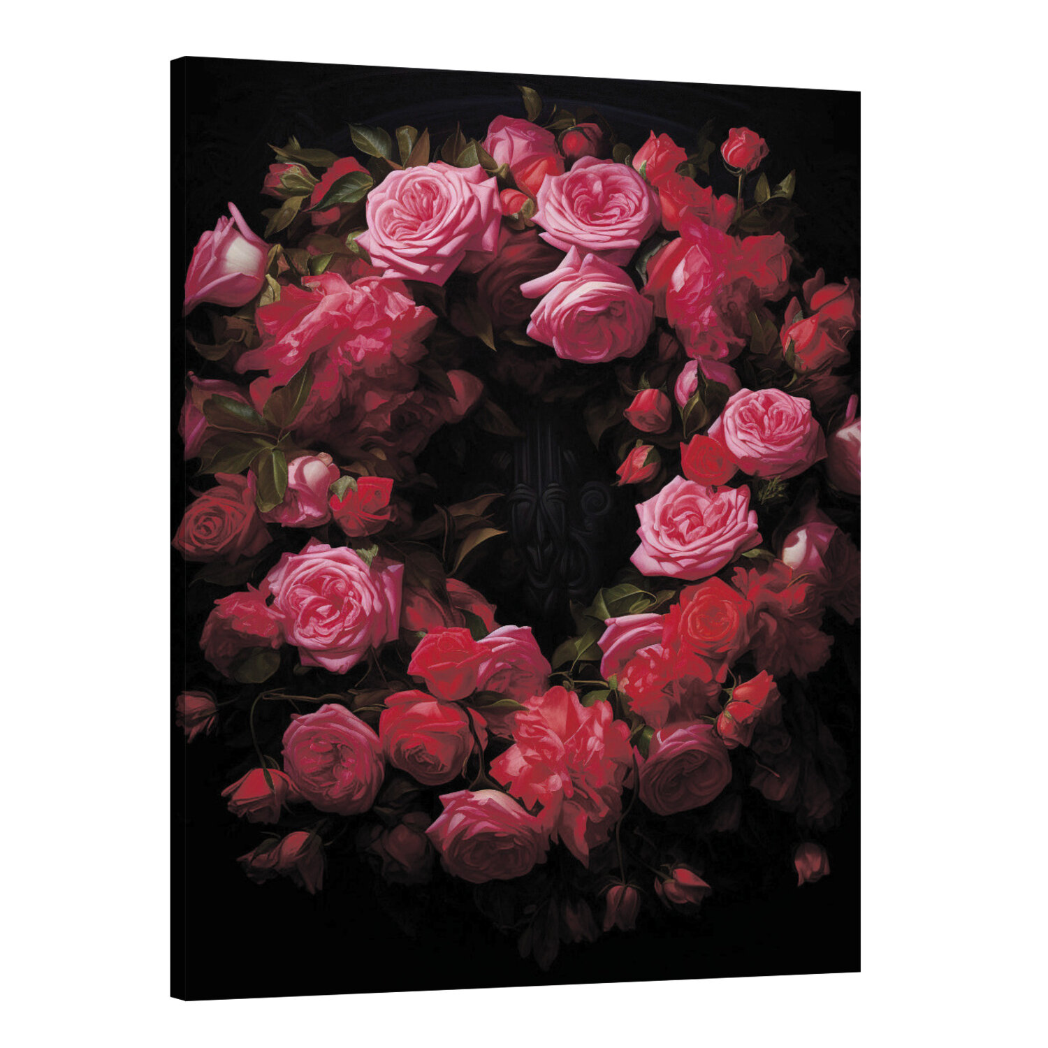 Интерьерная картина 50х70 "Розы в ореоле"