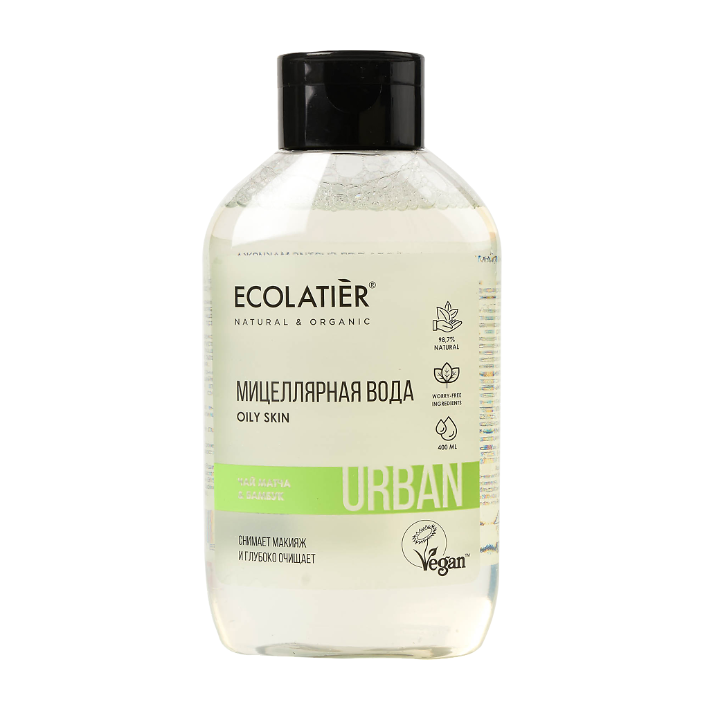 Ecolatier Urban Мицеллярная вода для снятия макияжа чай матча & бамбук 400 мл 1 шт
