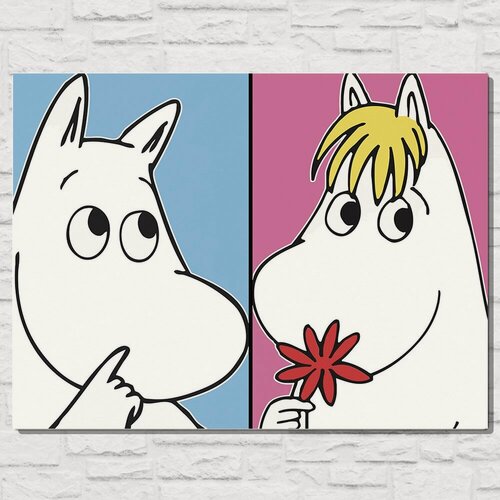Изображение товара Картина по номерам на холсте муми троль (moomin, туве янссон, эстетика, уют, снуснумрик) - 13751 Г 80x60
