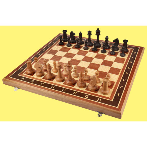 Шахматы Лазурный берег (махагон, утяжелённые, клетка 5 см)
