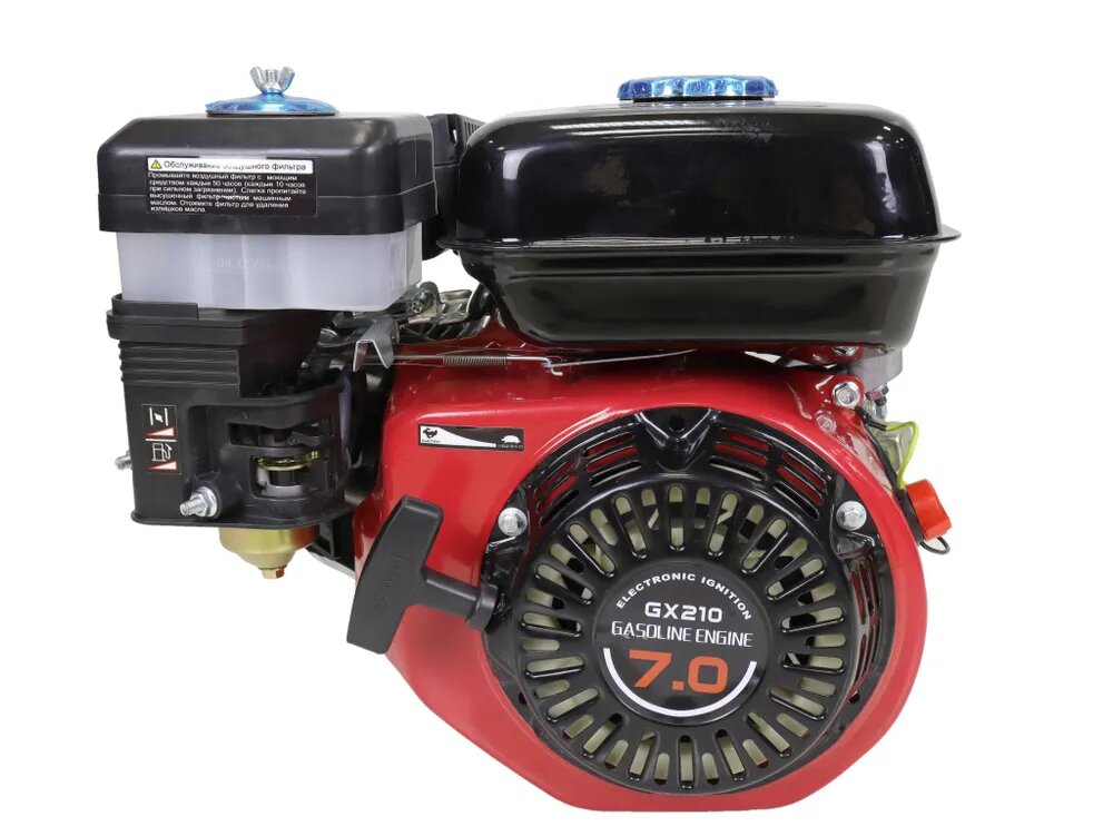 Двигатель бензиновый Krotof Pro GX 210S / двигатель для мотоблока (7 л. с 212 куб. см вал 25 мм со шлицами) / кротоф