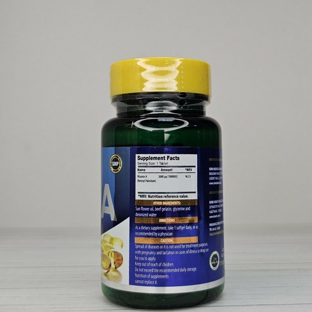 Картинки SWISS BORK VITAMIN A витамин А 10,000 IU 60 капсул