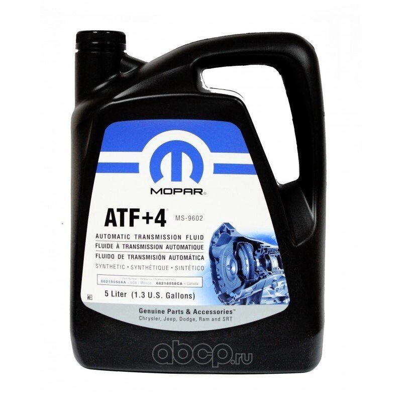 Масло трансмиссионное MOPAR ATF+4 синтетическое 5 л 68218058AC