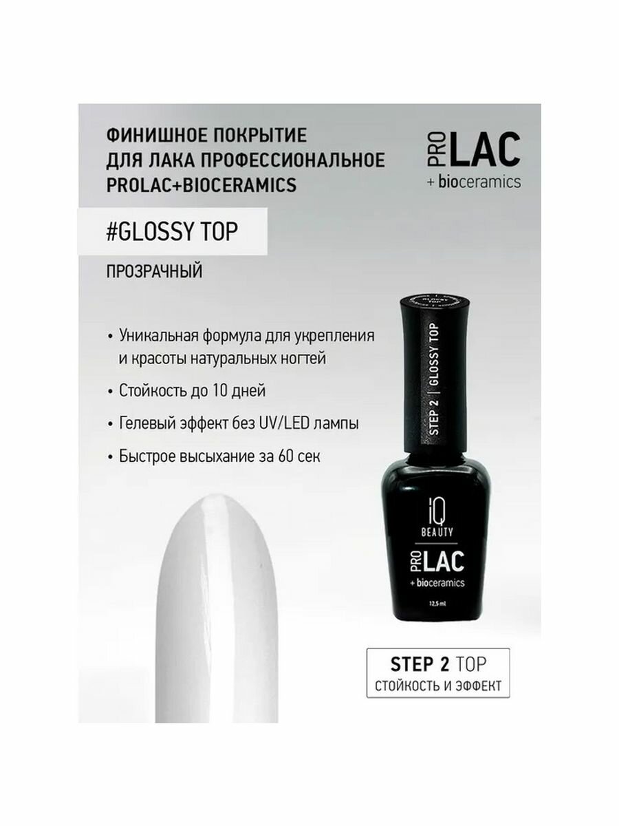 Финишное покрытие для лака PROLAC+bioceramics глянцевое Glo