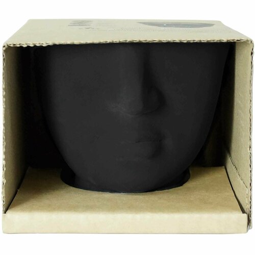 Свеча в гипсе Амфион черная 9 см