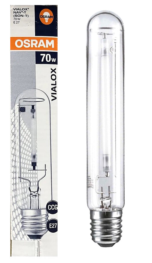 фото Лампочка OSRAM Натриевая 70Вт Е27 6000Лм 156х38мм VIALOX NAV-T, уп.1шт