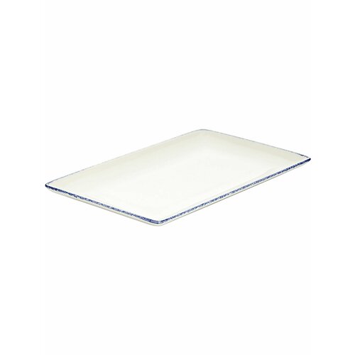 Блюдо прямоугольное Steelite Blue Dapple фарфоровое 26x16,8 см