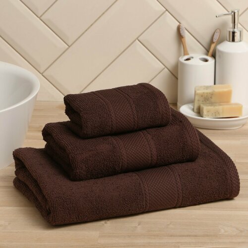 Полотенце махровое LoveLife Twined 50х90 см цвет кофейный 100 хлопок 420 грм2 989₽
