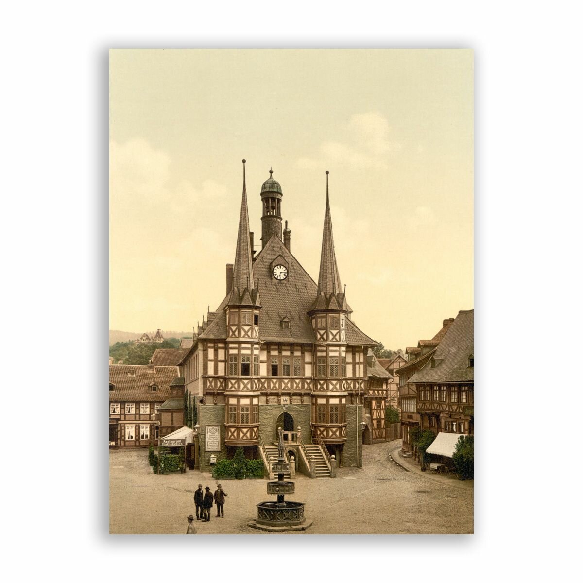 Постер, плакат на бумаге / The town hall, Wernigerode, Hartz, Germany / Размер 30 x 40 см