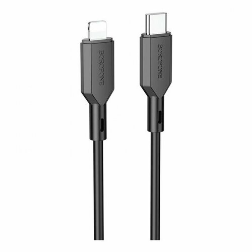 Дата-кабель Borofone BX70 Type-C-Lightning (20 Вт) 1 м, черный кабель borofone bx70 type c usb 3 а 1 м белый