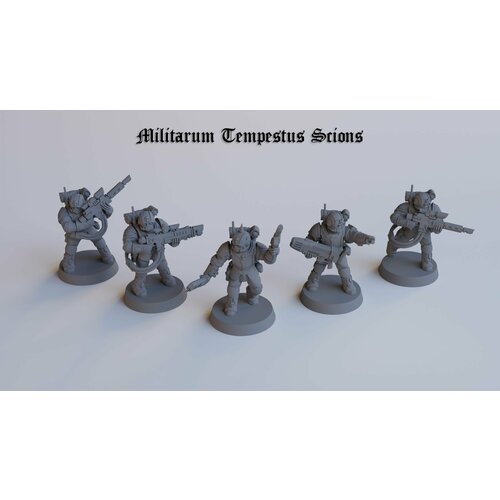 Militarum Tempestus Scions / Набор миниатюр Warhammer 40k Сционы Астра Милитарум / Имперская Гвардия миниатюры warhammer games workshop набор астра милитарум тяжеловооружённый отряд кадианцев cadian heavy weapons squad